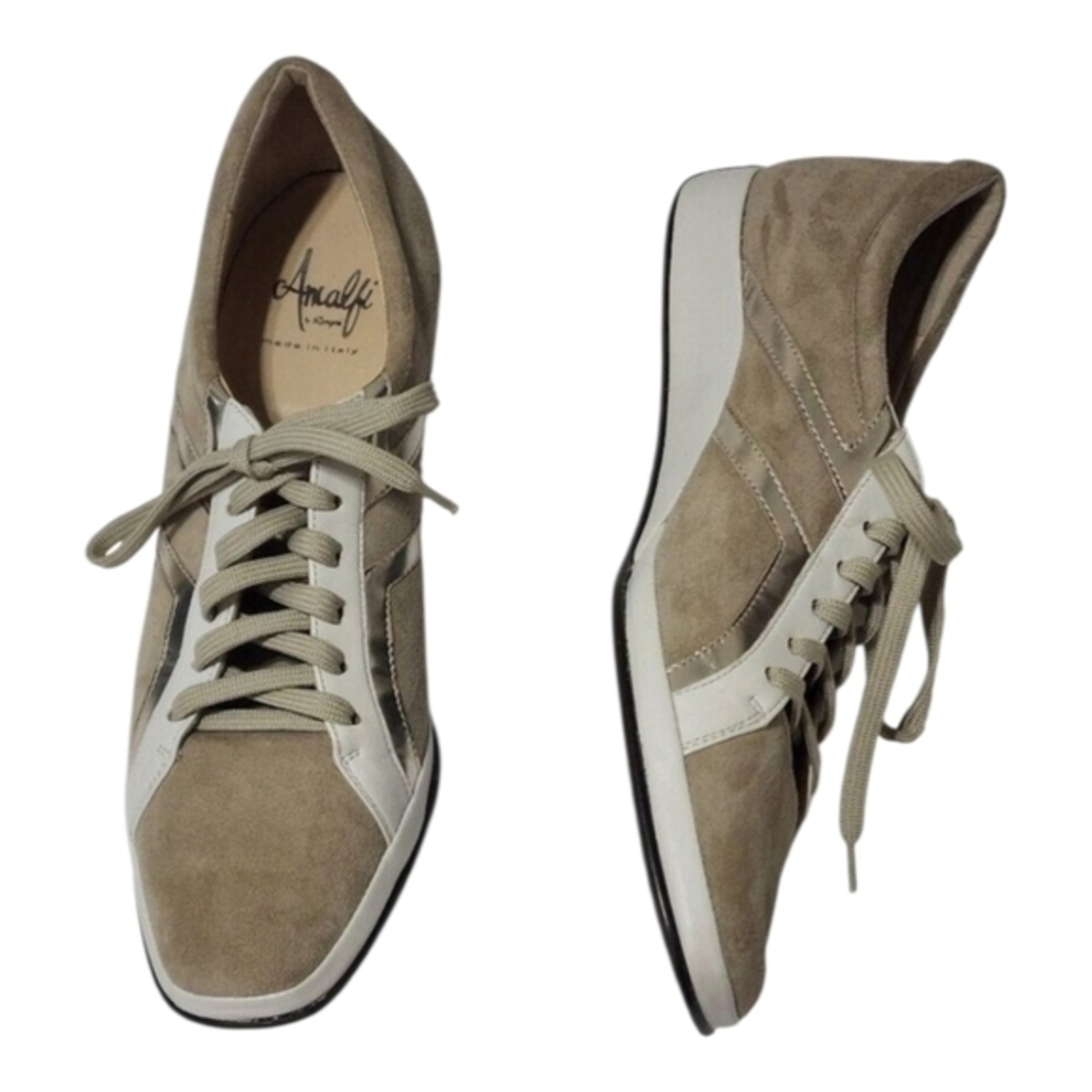 Amalfi by Rangoni Made In Italy Suede Leather Sneakers Casual Walking Shoes 11 N